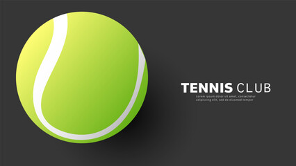 Tennis club with Tennis ball use in online sporting events, Illustration for Tennis sports concept, Vector Illustration EPS 10