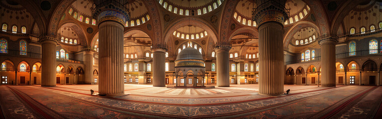 Obraz premium Grand Interior of a Majestic Mosque