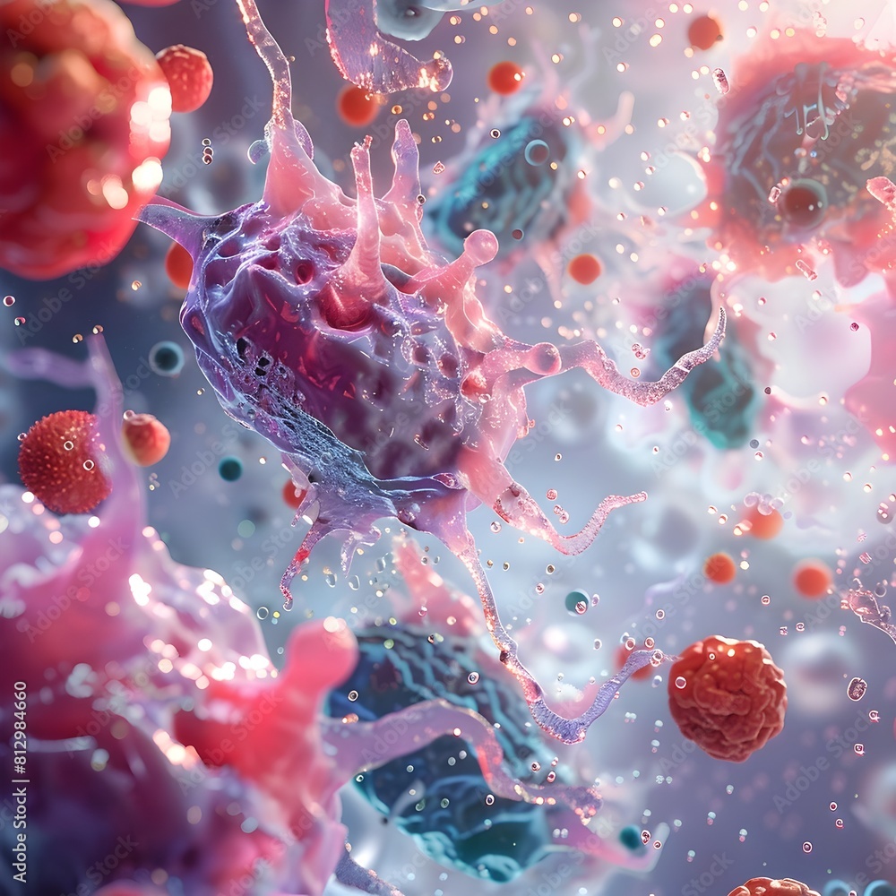 Poster exploring the intricate interplay insulins impact on immune function and inflammation in a d