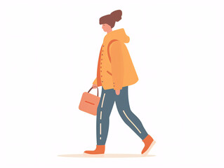"Man Walking Past an Orange Kiosk Illustration"
"Illustrated Scene of Man in Orange Jacket Walking"
"Minimalist Urban Street Scene with Male Pedestrian"