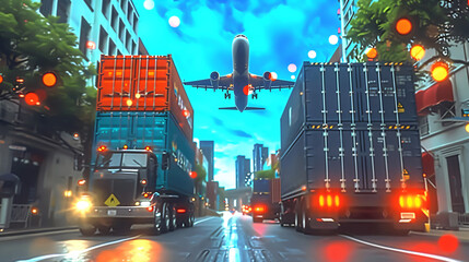 Soft Power in global logistics, international shipping hubs, diverse operations, global