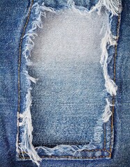  blue denim ripped over jeans