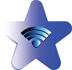 Wifi and call icon on a button background