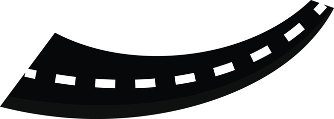 Fototapeta premium Road icon black and white color 