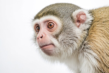 Intricate Details: Close-Up of a Monkey's Fur and Ear