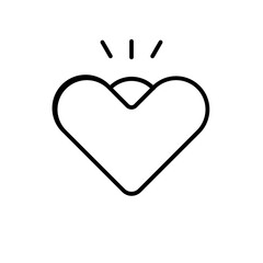 Icon Line color black The turmoil of love