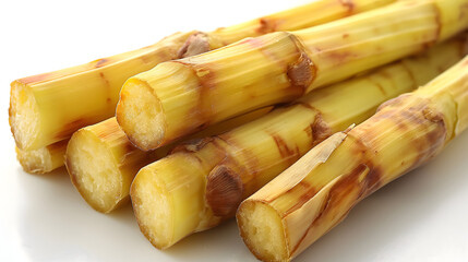 sugar cane cut on white background
