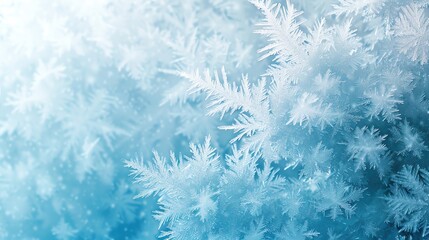 A frosty gradient background of icy blue transitioning into a snowy white