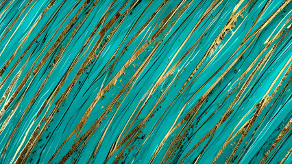Fototapeta premium turquoise and golden striped background