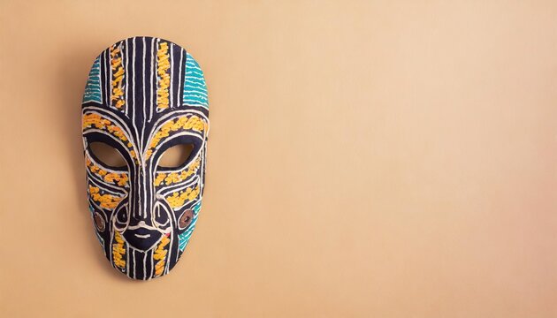 colorful ethnic African mask - Powered by Adobe