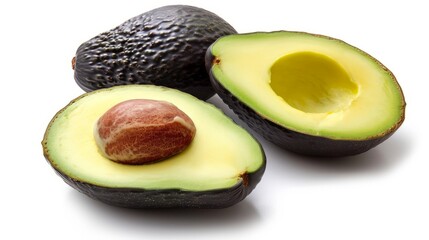 Perfection in Simplicity: Diced Avocado Delight on a Clean Background