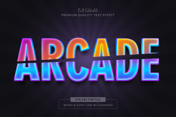 Arcade Slice Gradient Futuristic editable text effect font style