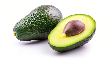 Perfection in Simplicity: Diced Avocado Delight on a Clean Background