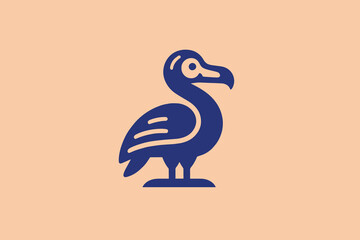 Dodo bird. Simple modern logo, icon, sign. Isolated vector illustration. Blue © Victoria