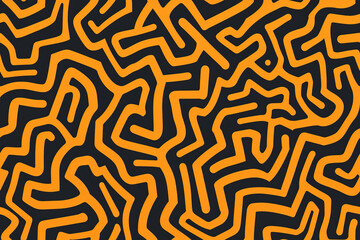 Orange color Maze Design Background | Intriguing Puzzle Concept | Labyrinth, Maze Runner, Complex Pathways, Enigmatic Patterns, Challenge, Adventure
