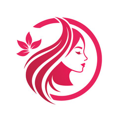 Logo for a beauty parlor vector silhouette 