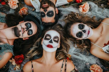 Obraz premium Halloween Costumes and Decorations at Party - Holiday Celebration, Seasonal Festivity