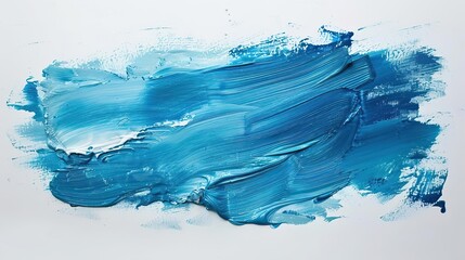 An artistic swatch of cerulean blue paint