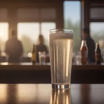 Glass in the restaurant