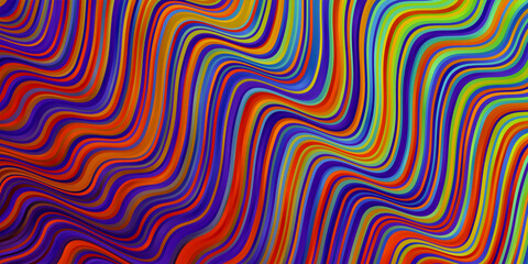 Fototapeta premium Light Multicolor vector pattern with curves.