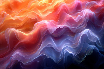 Obraz premium Abstract Colorful Gradient Background with Textures. The textures vary across the image, adding depth and interest to the visual composition. This digital artwork captures the fluid motion and blendin
