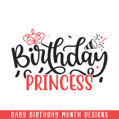 Birthday princess happy birthday decorative