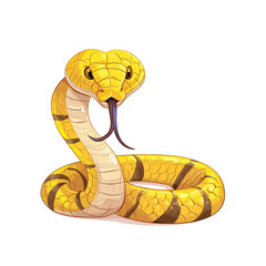 Fototapeta premium Adorable Snake Cartoon Slithering Graceful, Cartoon Illustration