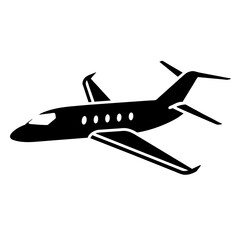 A Big Pessenger Air plane on the Sky Vector silhouette 