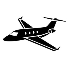 A Big Pessenger Air plane on the Sky Vector silhouette 