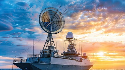 Sailing the Signals: A Boat With a Towering Antenna