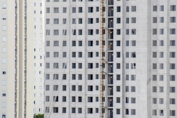 pattern of the windows of residential construction site building in Sao Paulo city, Brazil