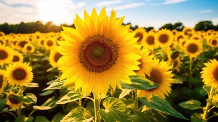 Obraz premium field of sunflowers