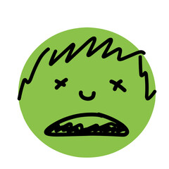 Emoticon hand drawn Illustration 