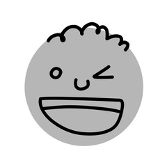 Emoticon hand drawn Illustration 