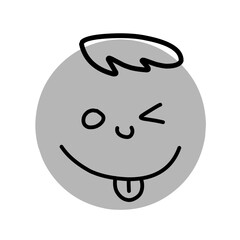 Emoticon hand drawn Illustration 