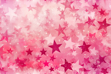 Pink Stars Background | Celestial Design | Bright Stars, Cosmic Beauty, Stellar Atmosphere, Astronomical Delight
