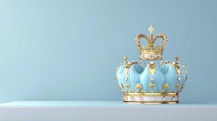 Fototapeta premium Glowing Crown, King, Ruler, Copy Space,Space for Text,Generative AI,光り輝く王冠、キング、支配者、コピースペース,テキスト用スペース,Generative AI,