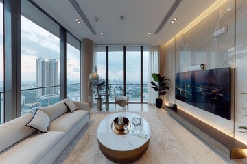 Virtual Tours, Interactive Floor Plan Tour of Modern Apartment Interior with Virtual Guide