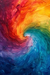 Tie-dye background with vibrant colors swirling out from the center 
