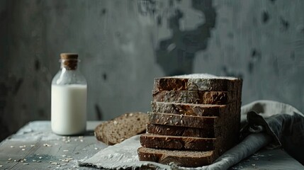 Tranquil Morning: Bread and Milk Duo