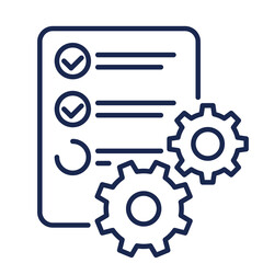 data processing icon, line design