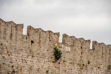 Rhodes Island, Greece, a symbol of Rhodes, of the famous Knights Grand Master Palace (also known as Castello) in the Medieval town of rhodes