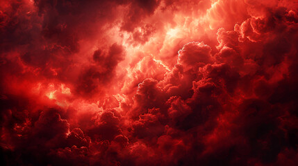 Red Storm Clouds Background