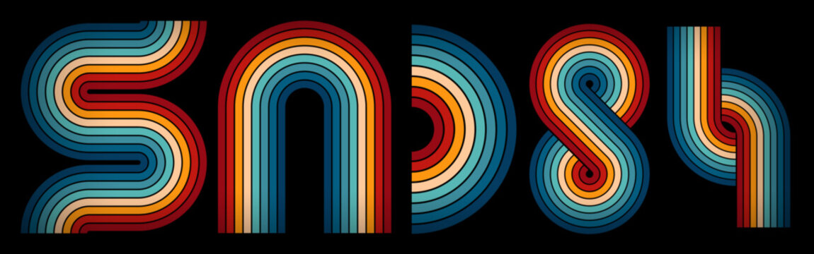 Vintage Striped Backgrounds, Posters, Banner Samples, Retro Colors from the 1970s 1980s, 70s, 80s, 90s. retro vintage 70s style stripes background poster lines. shapes vector design graphic 1980s