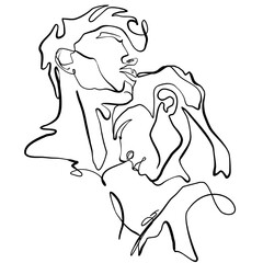 two guys kissing and hugging 