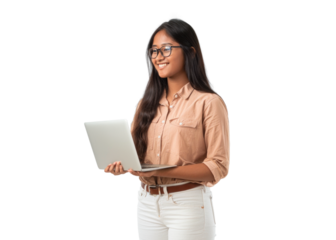 Southeast Asian Woman with Laptop