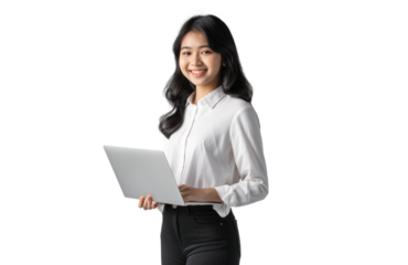 Southeast Asian Woman with Laptop
