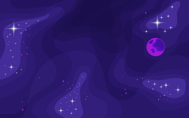 space vector cartoon galaxy background	