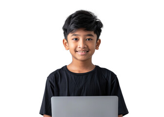 Southeast Asian Boy with Laptop