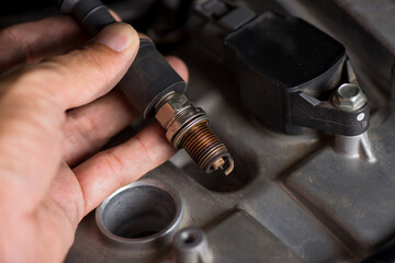Naklejka premium Old spark plug